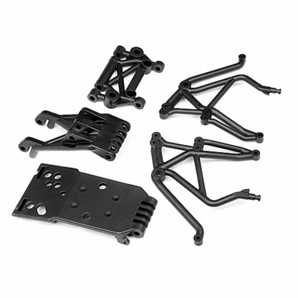 Hpi Racing Super 5SC Flux Rear Skid Plate Set, Black HPI106288